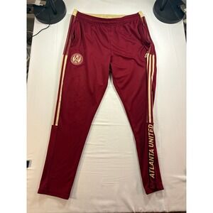 Adidas Atlanta United FC Primegreen Track Pants Mens XL Burgundy Gold Soccer